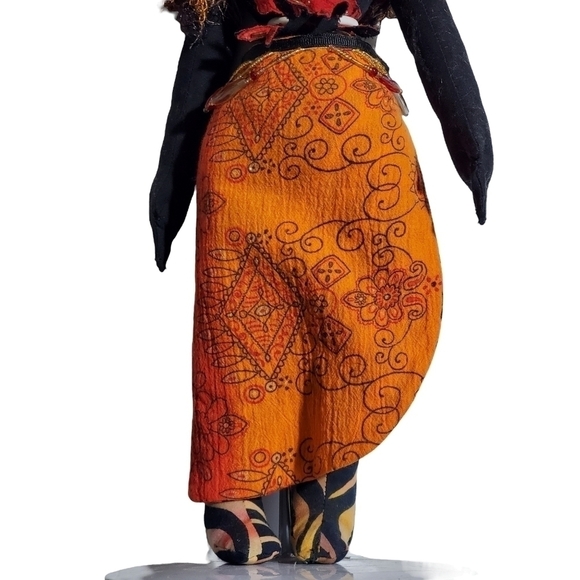 Exotic Tribal African American handmade Black Americana doll with stand - Picture 9 of 12